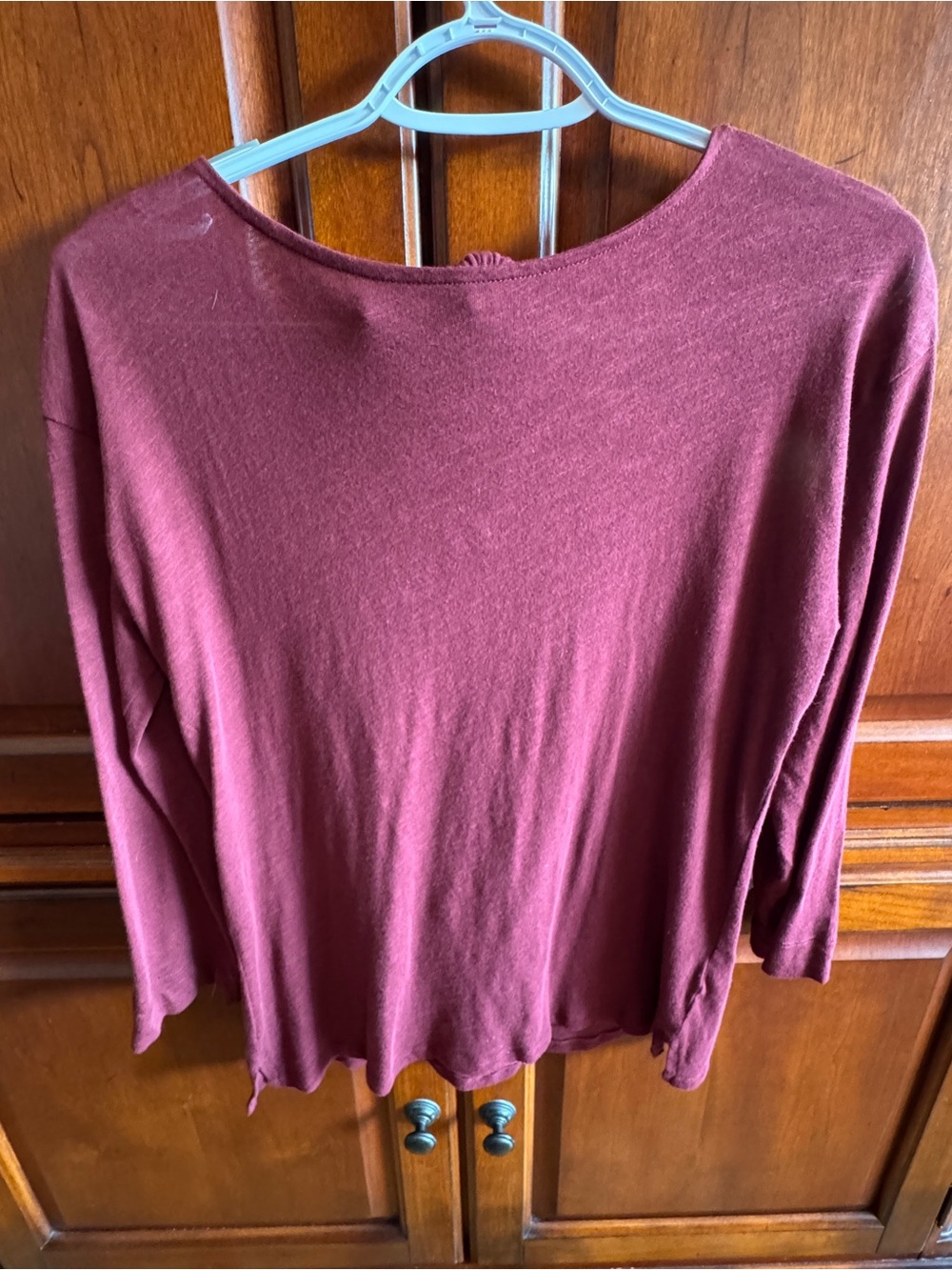 J. Crew Long-Sleeve Boatneck Top - Wine